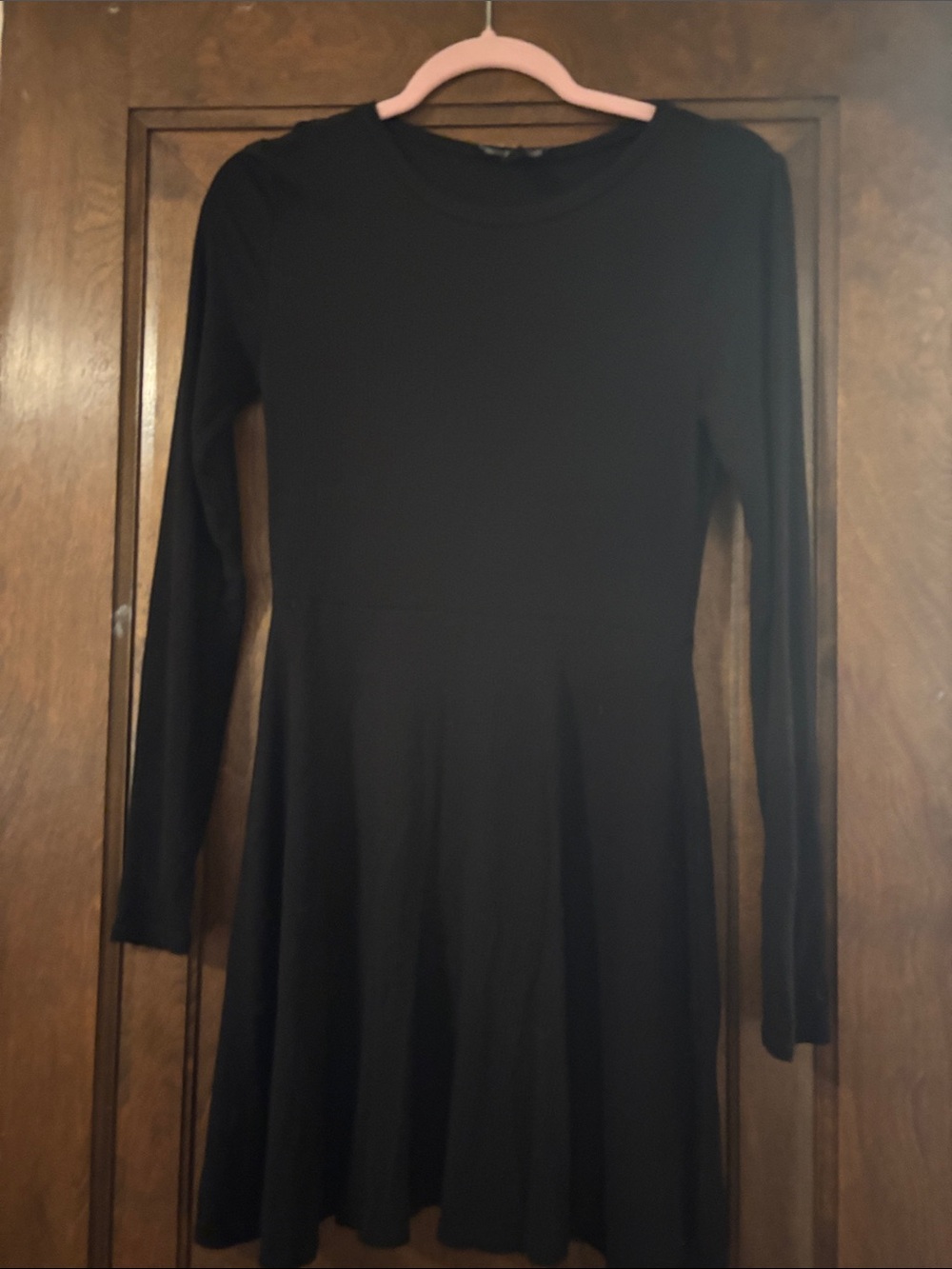 Forever 21 Black Long-Sleeve Fit-and-Flare Dress